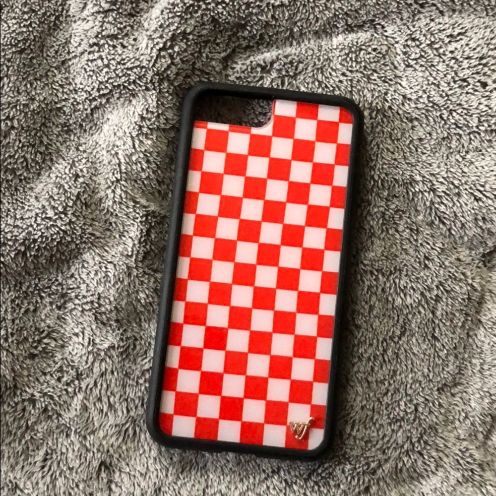 Wildflower red checkered case iPhone 6s/7/8 plus
